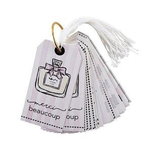 Merci Beaucoup 24 Pretty Cardstock Gift Tags